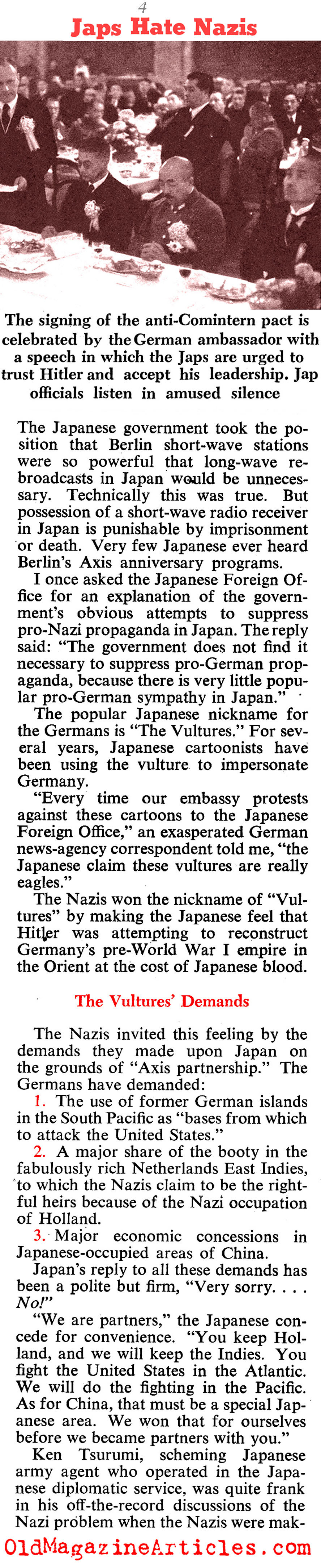 The Japanese Did Not Like The Germans (Collier's Magazine, 1943)