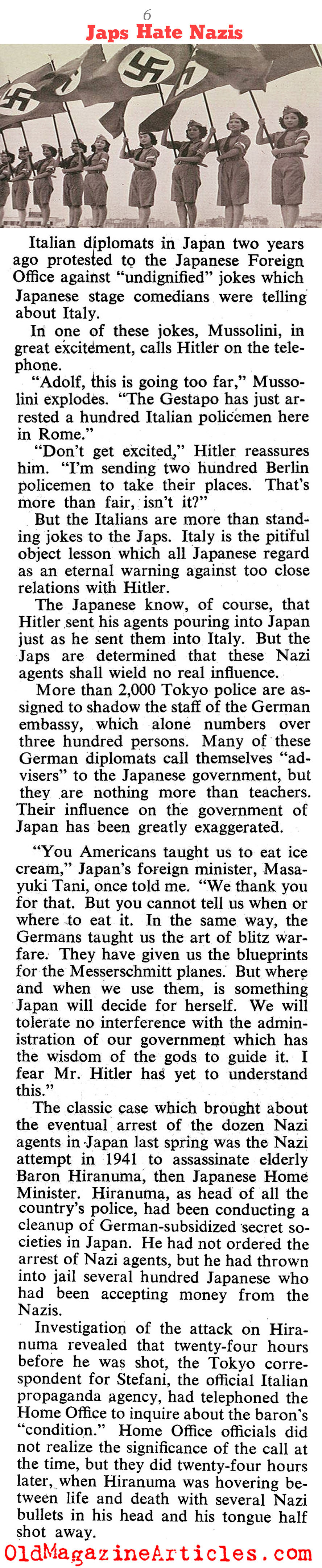 The Japanese Did Not Like The Germans (Collier's Magazine, 1943)