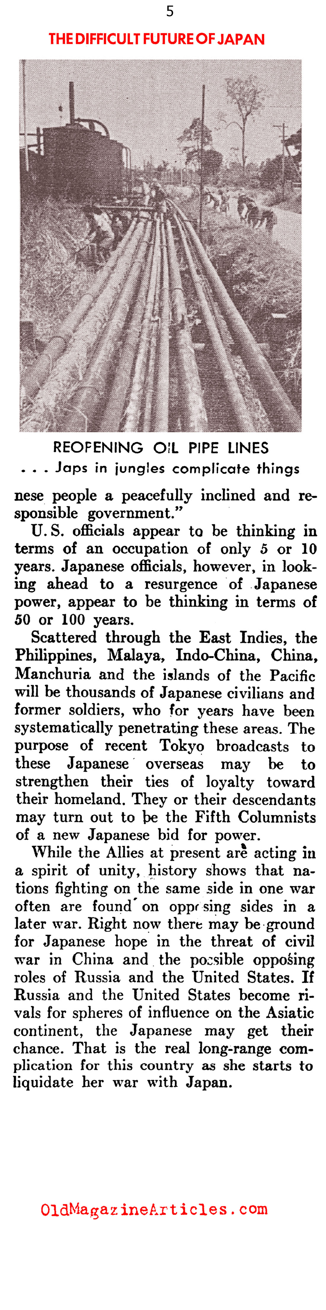 Japan Has Been Beaten. Now What? (United States News, 1945)