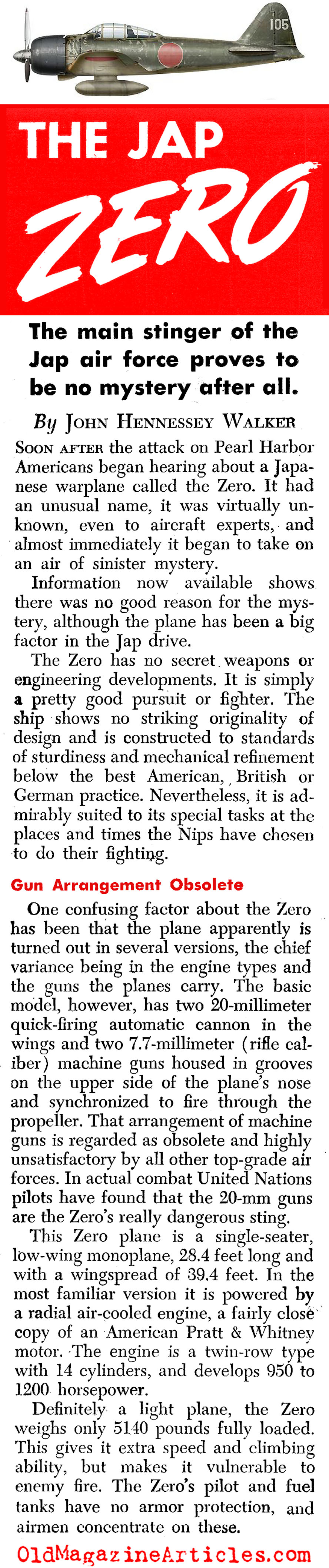 The Japanese Zero (PM Tabloid, 1942)