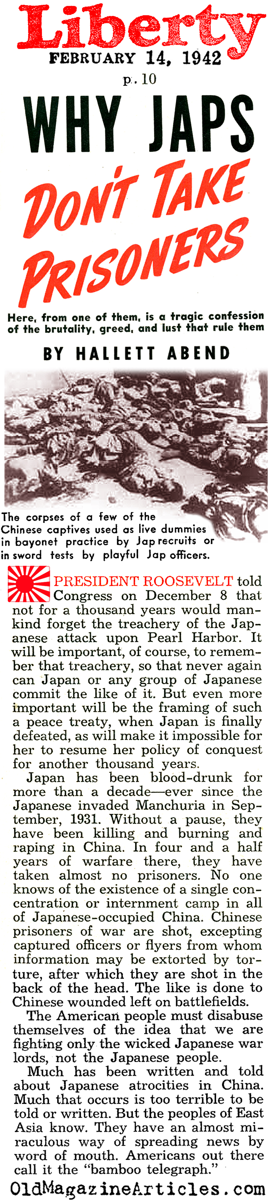 Japanese Atrocities in China (Liberty Magazine, 1942)