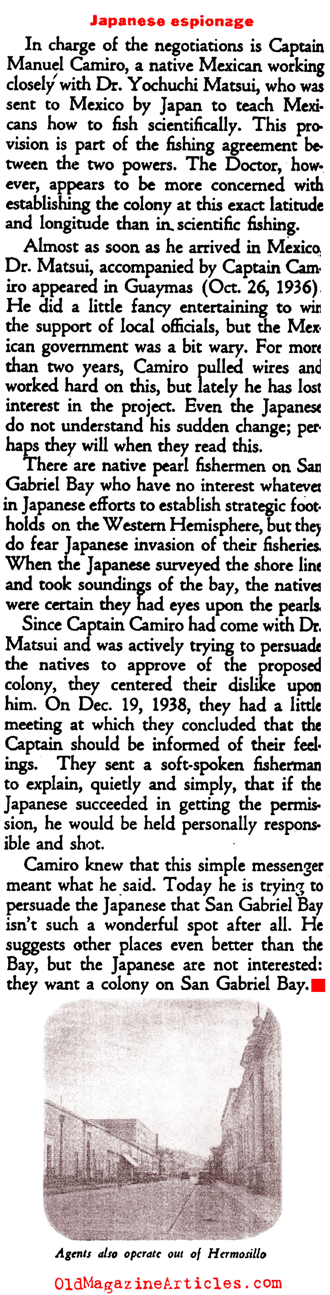 Japanese Spies on the West-Coast (Ken Magazine, 1939)