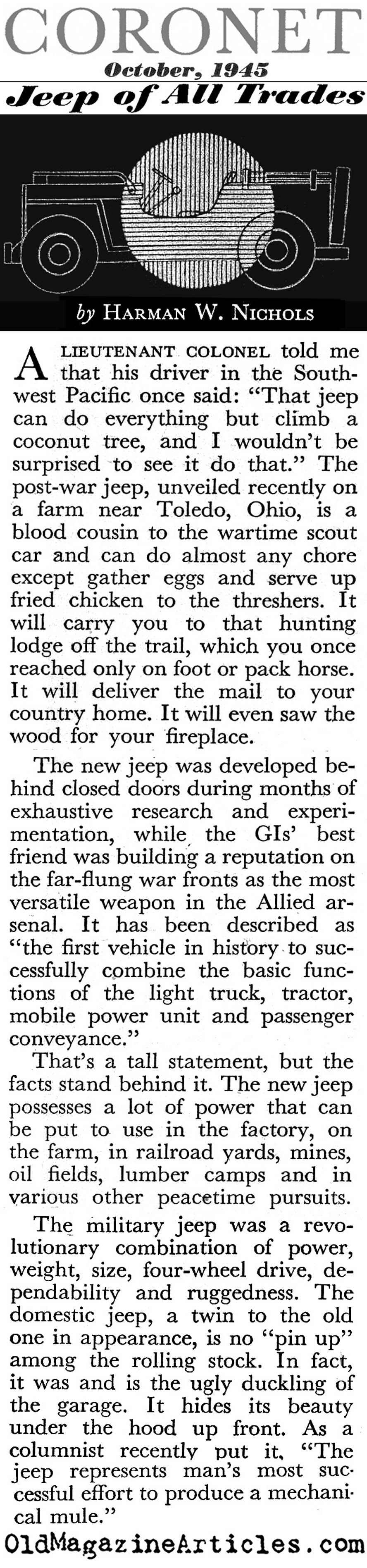 The Jeep (Coronet & Yank Magazines, 1945)