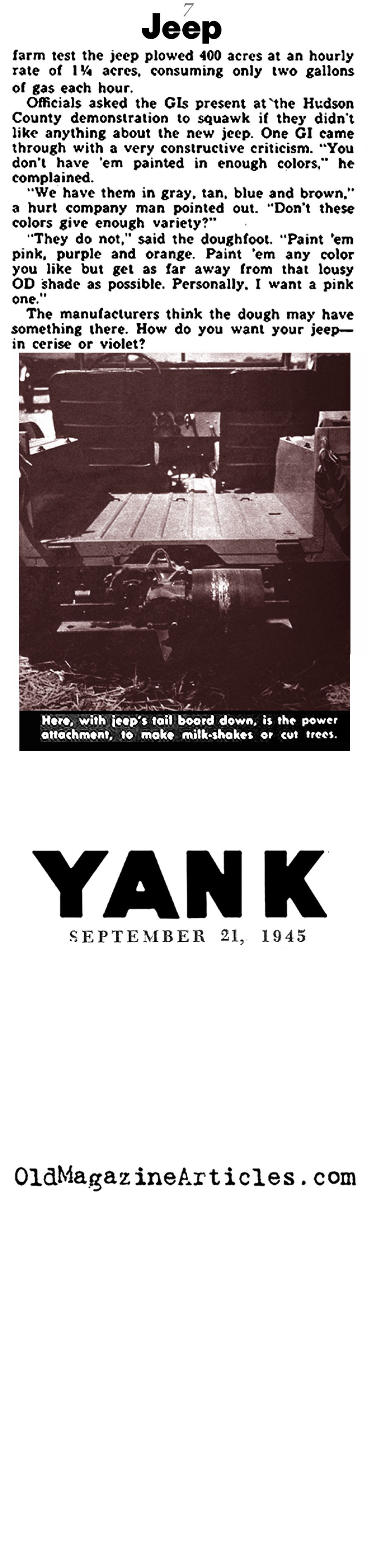 The Jeep (Coronet & Yank Magazines, 1945)