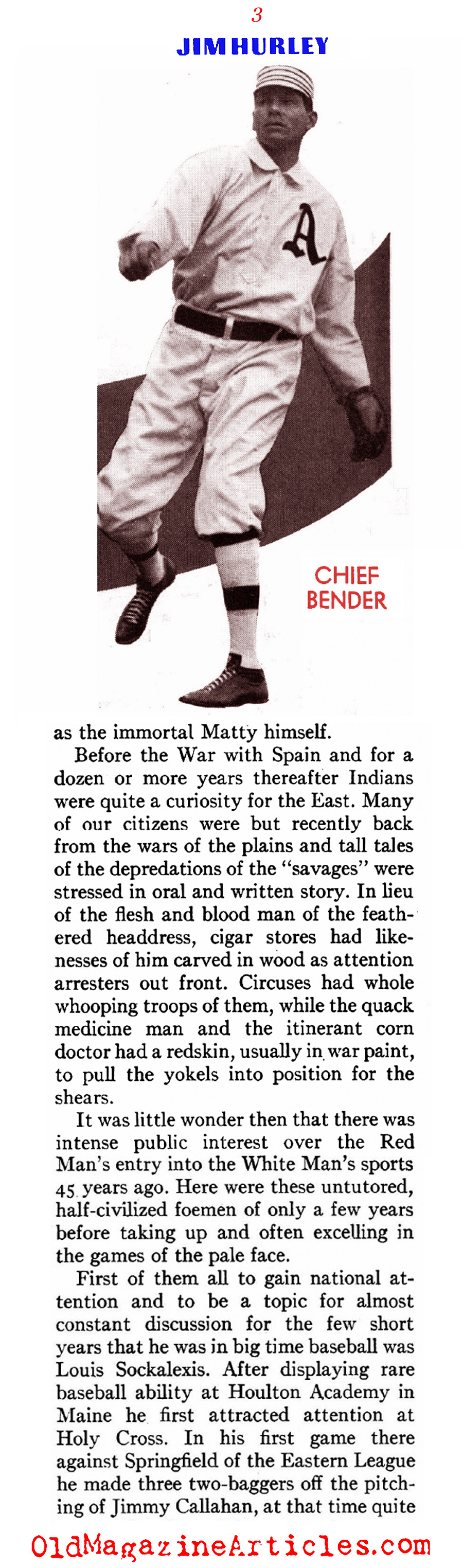 Jim Thorpe and the Carlisle Indians (American Legion Magazine, 1940)