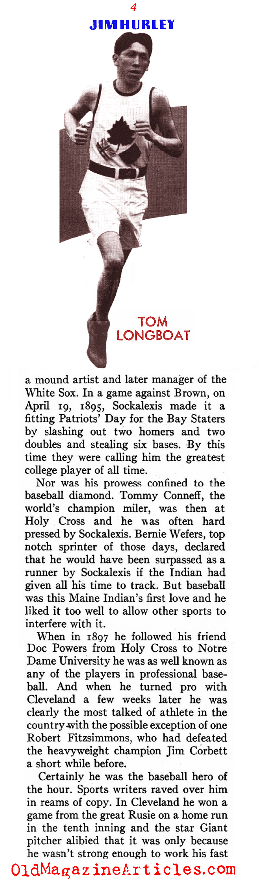 The Great Native-American Athletes of the Early 20th Century (American Legion Magazine, 1940)