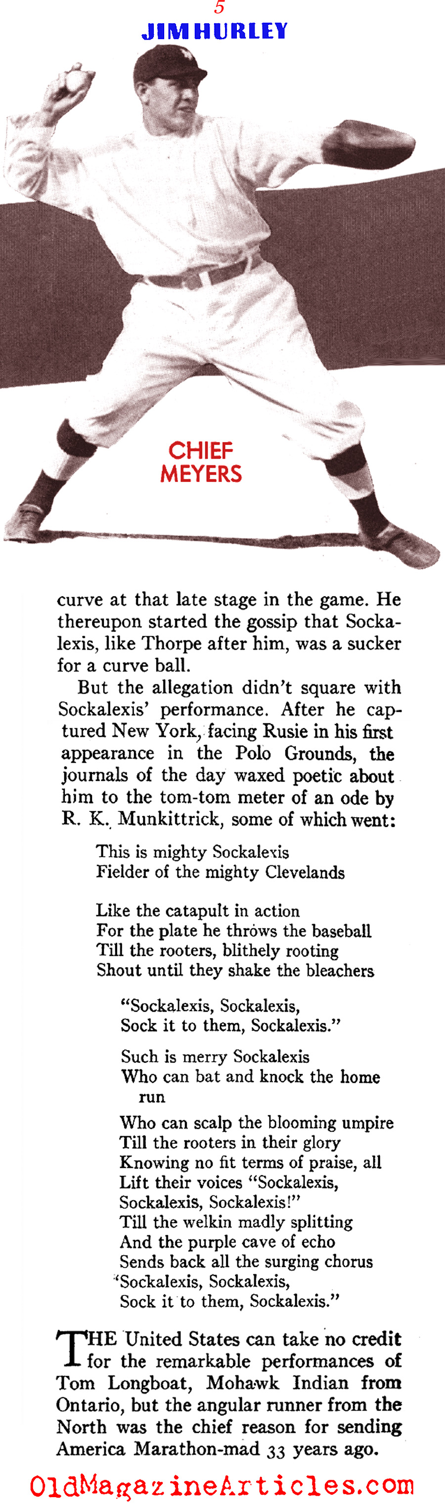 Jim Thorpe and the Carlisle Indians (American Legion Magazine, 1940)