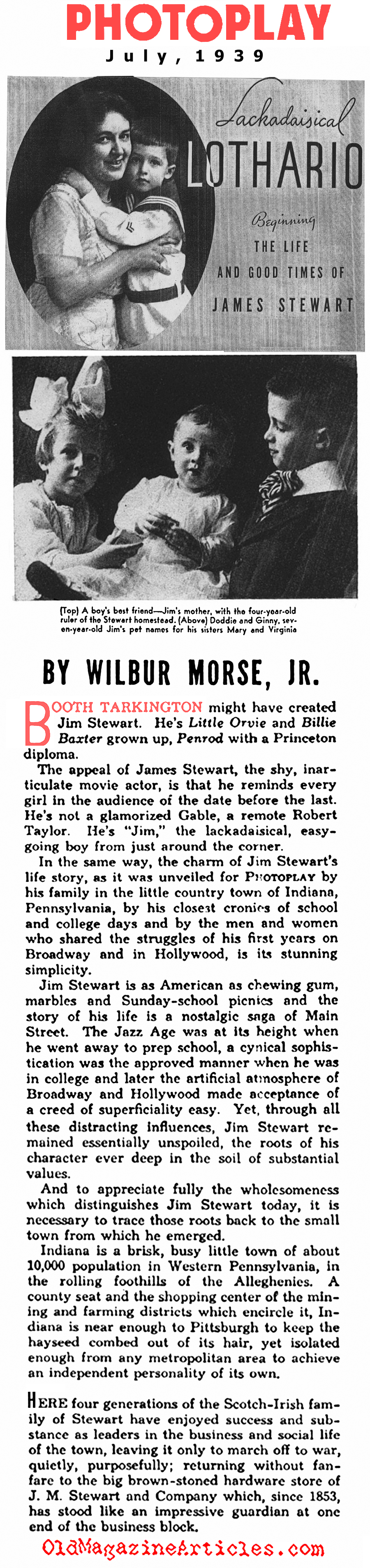 Jimmy Stewart: Four Years in Hollywood (Photoplay Magazine, 1939)