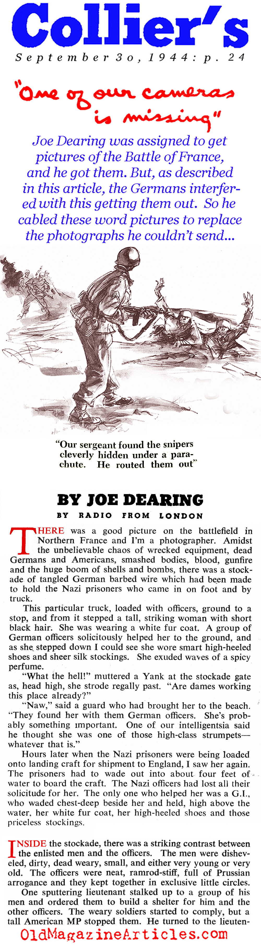 Eyewitness To The Battle For France (Collier's Magazine, 1944)