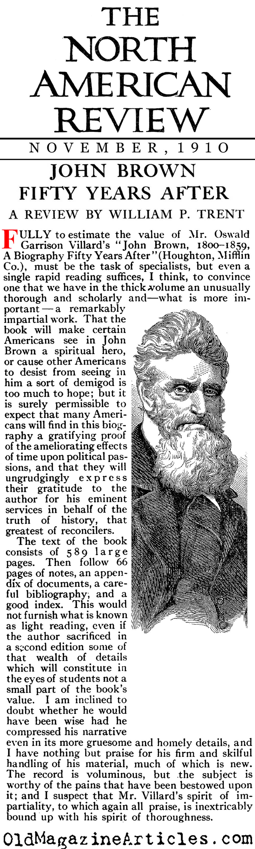 John Brown Examined (The North American Review, 1910)