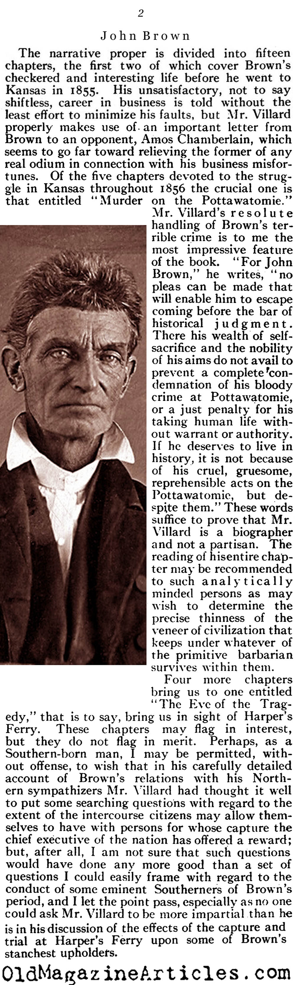 John Brown Examined (The North American Review, 1910)