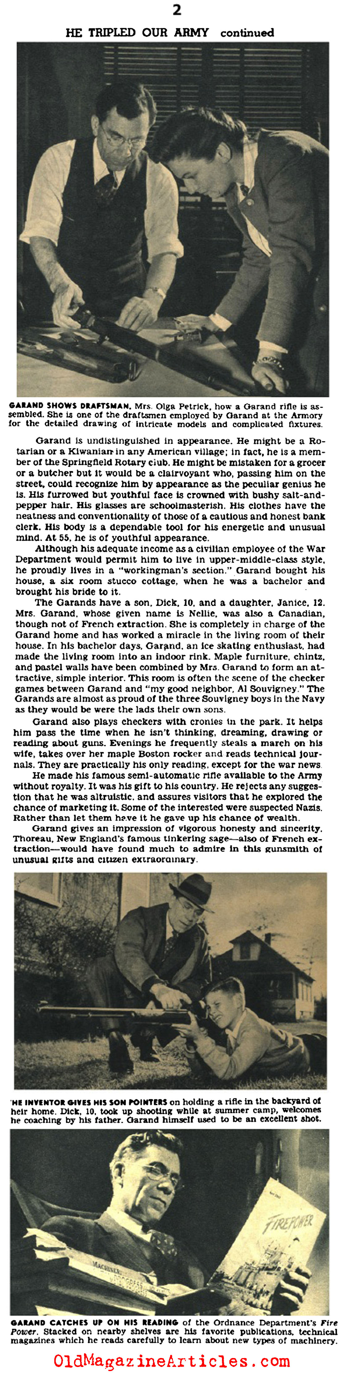 John Garand: Inventor of the M1 Garand (Click Magazine, 1944)