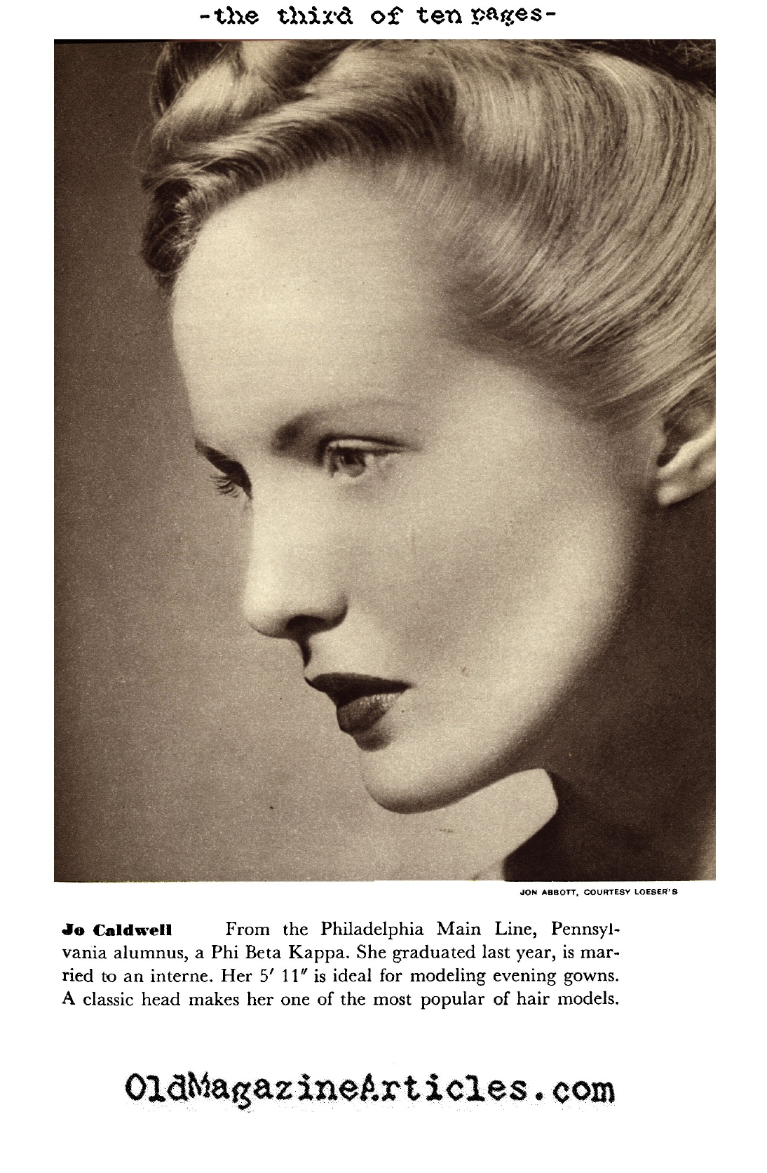 The John Powers Modeling Agency (Coronet Magazine, 1941)