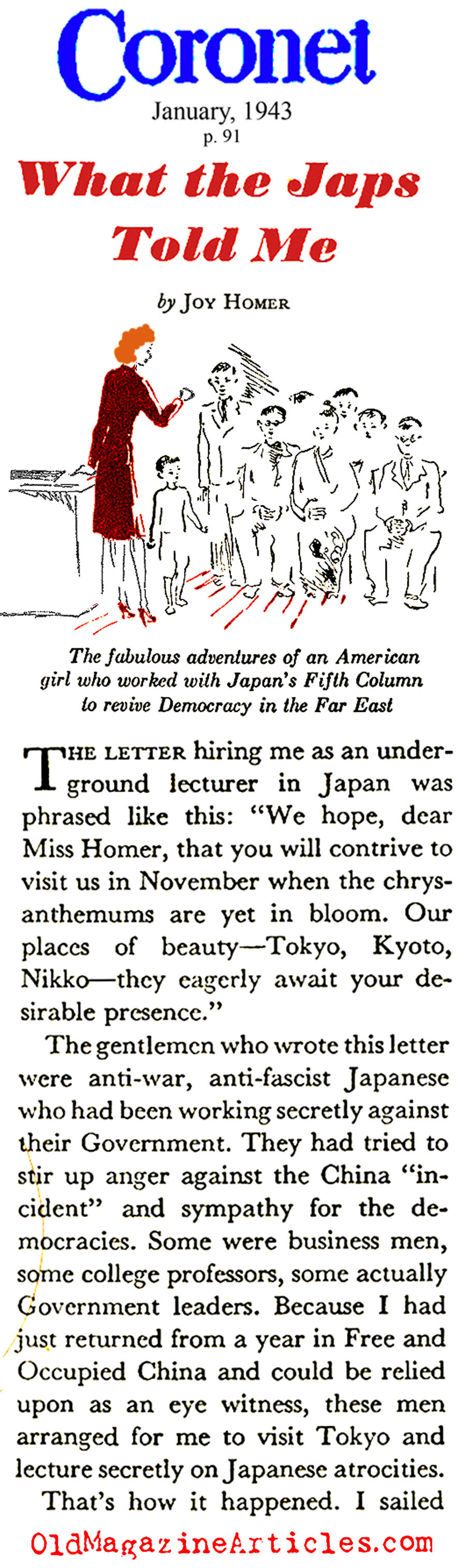 The Japanese Subversives (Coronet Magazine, 1943)