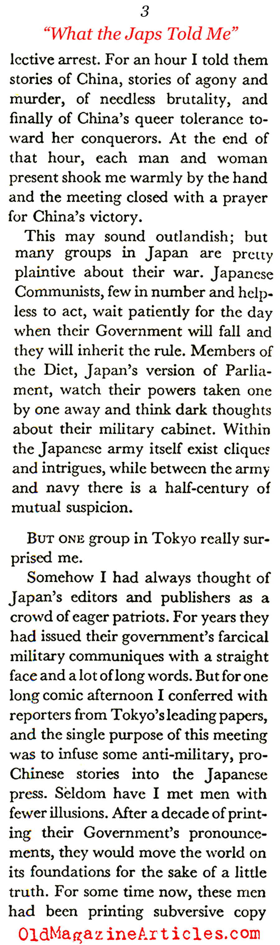 The Japanese Subversives (Coronet Magazine, 1943)