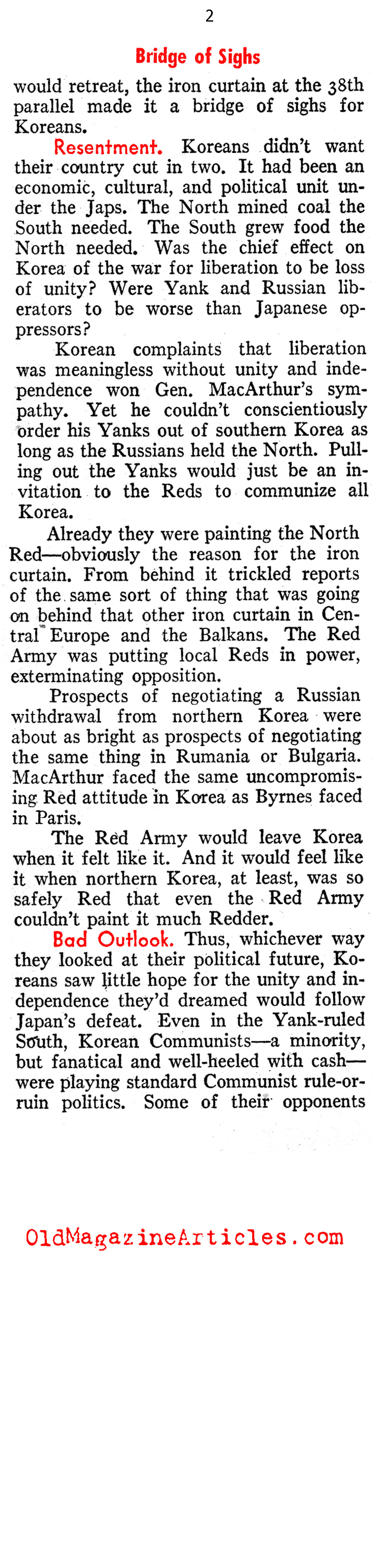 Korea: 1946 (Pathfinder Magazine, 1946)