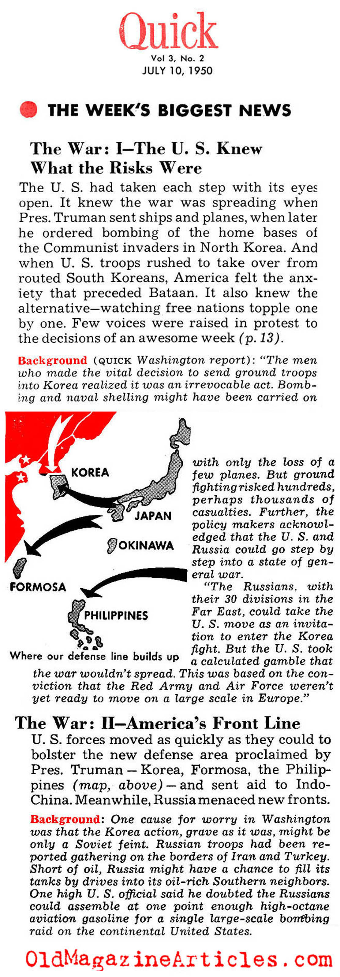 The Start of the Korean War (Quick Magazine, 1950)