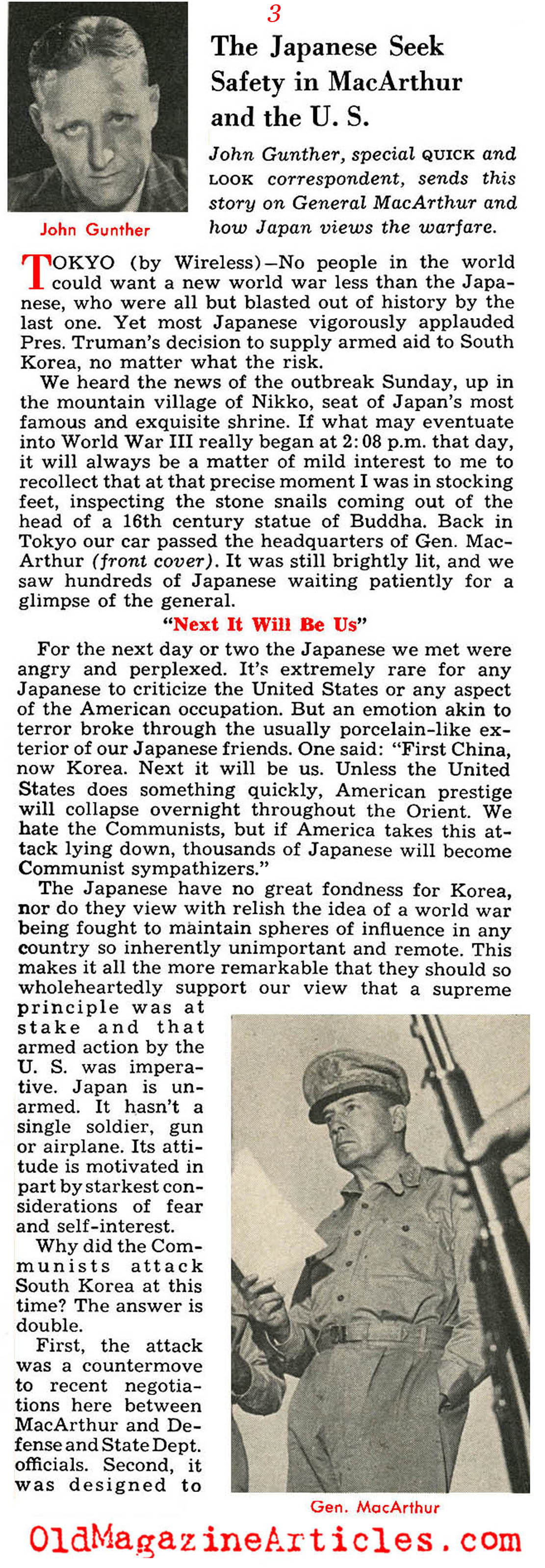 The Start of the Korean War (Quick Magazine, 1950)