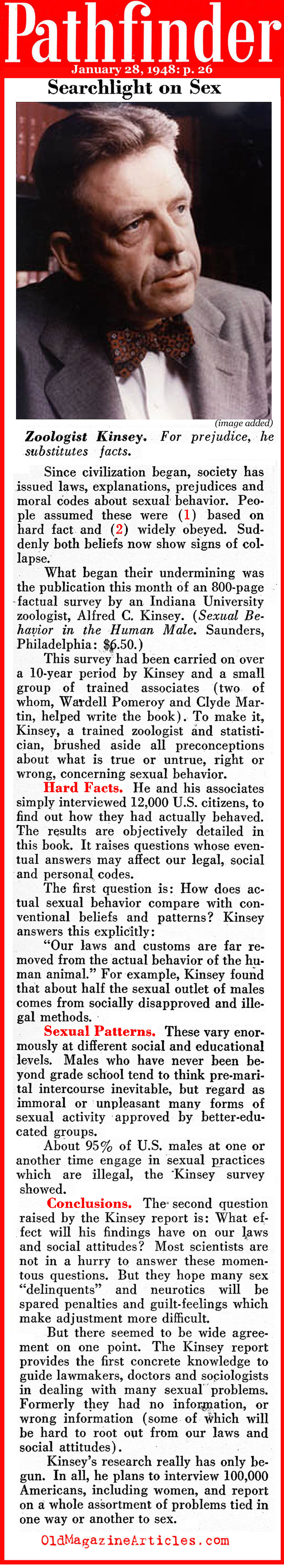 Mr. Kinsey's Report (Pathfinder Magazine, 1948)