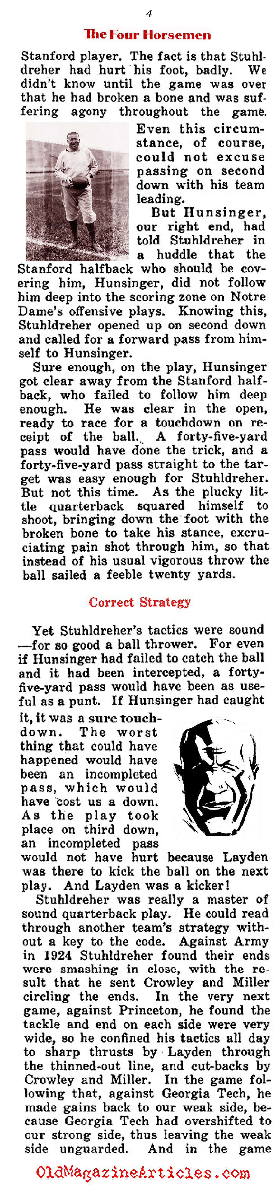 The Four Horsemen and Knute Rockne in His Own Words (Collier's Magazine, 1930)