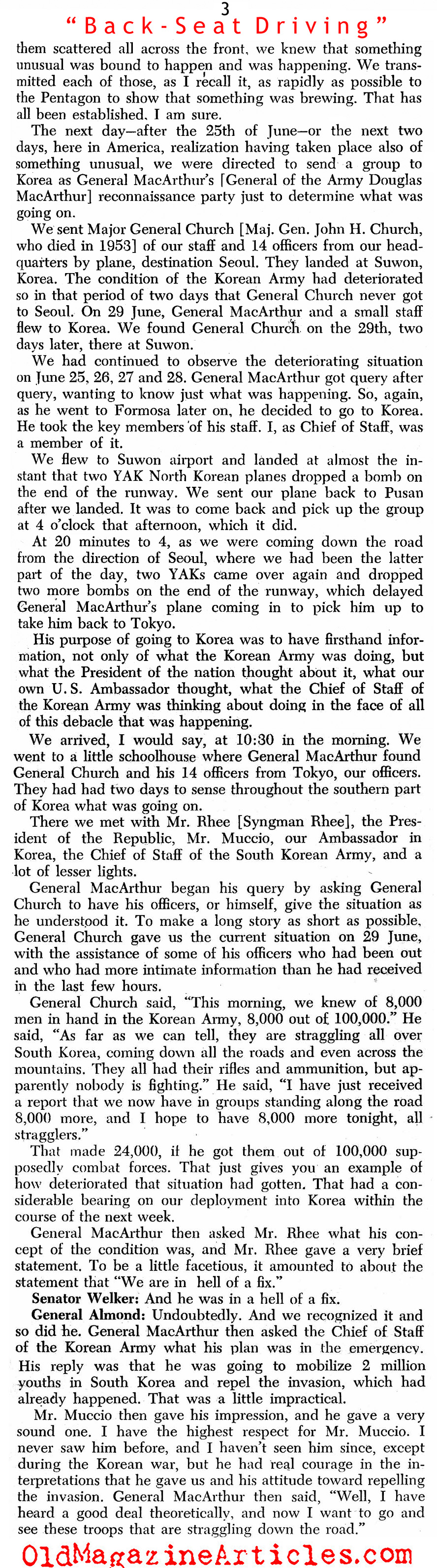 The Army Restrained (U.S. News & World Report, 1954)