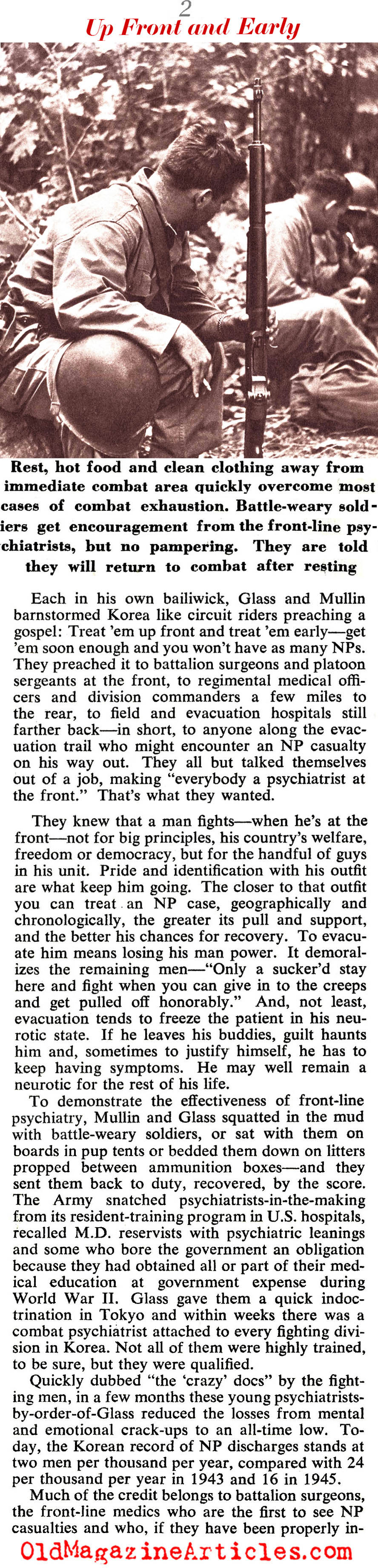 Military Psychiatry Up Front (Collier's Magazine, 1952)