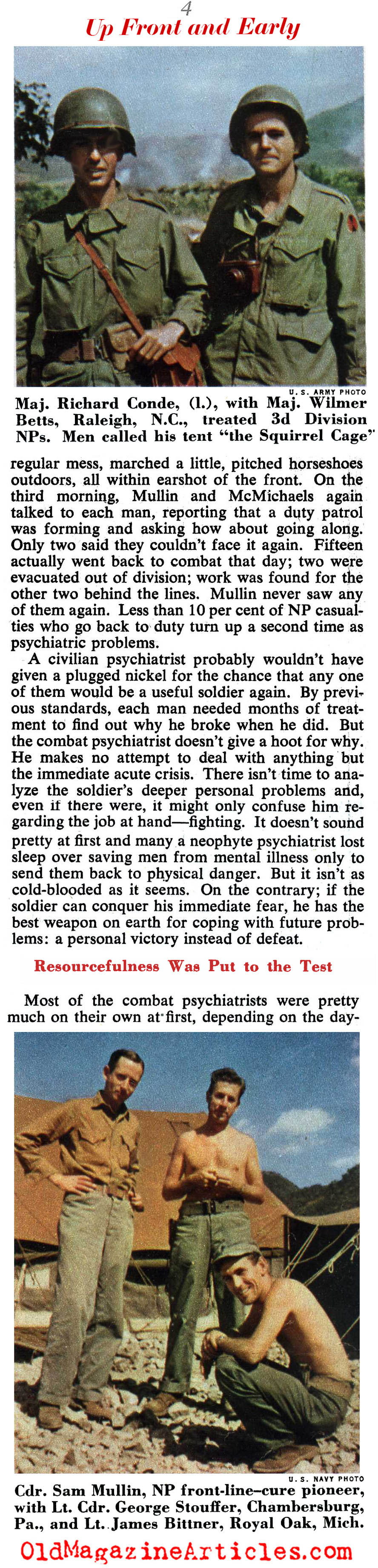 Military Psychiatry Up Front (Collier's Magazine, 1952)