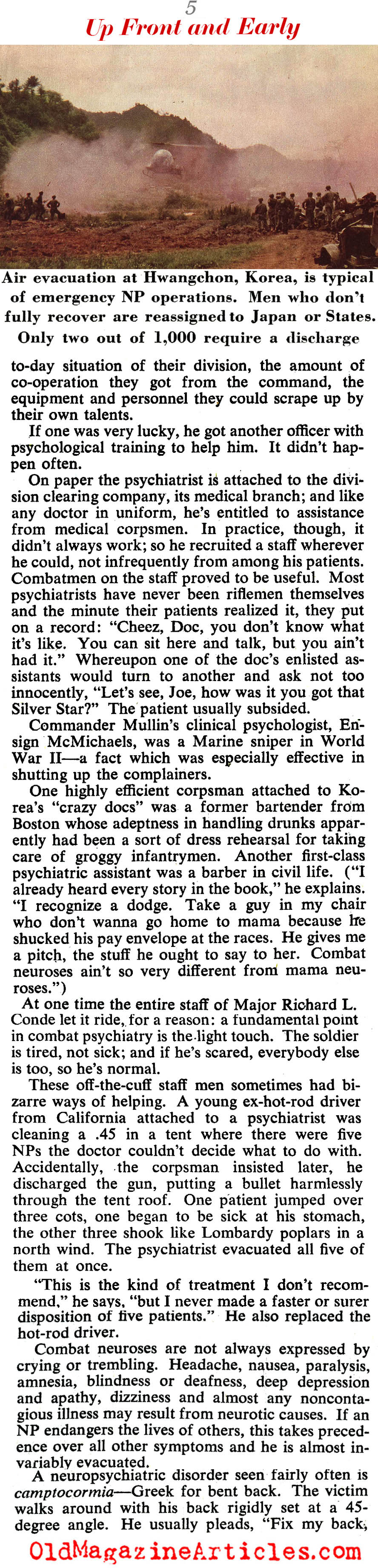 Military Psychiatry Up Front (Collier's Magazine, 1952)