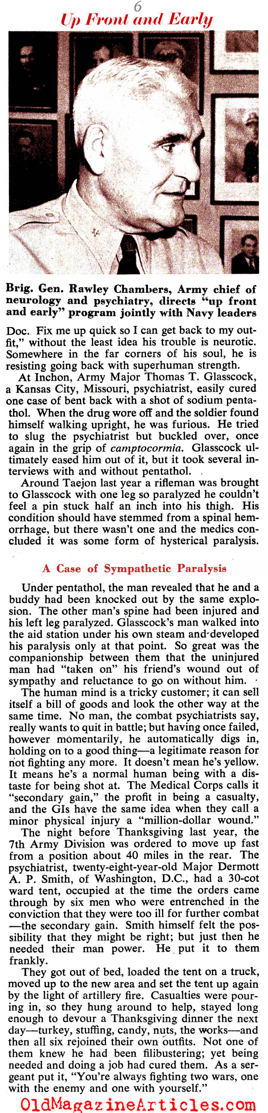 Military Psychiatry Up Front (Collier's Magazine, 1952)