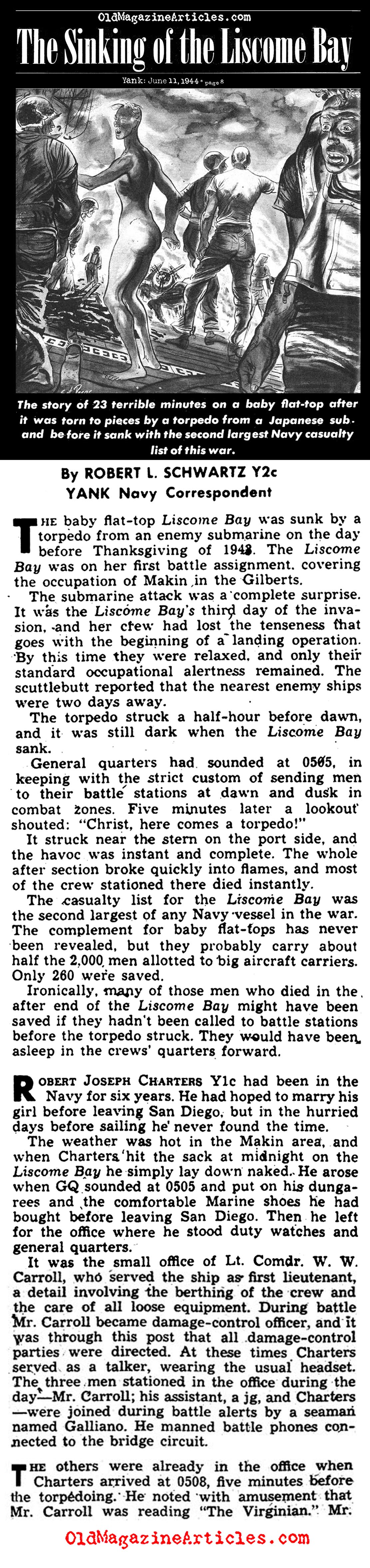 The Sinking of the <em>Liscome Bay</em> (Yank Magazine, 1944)