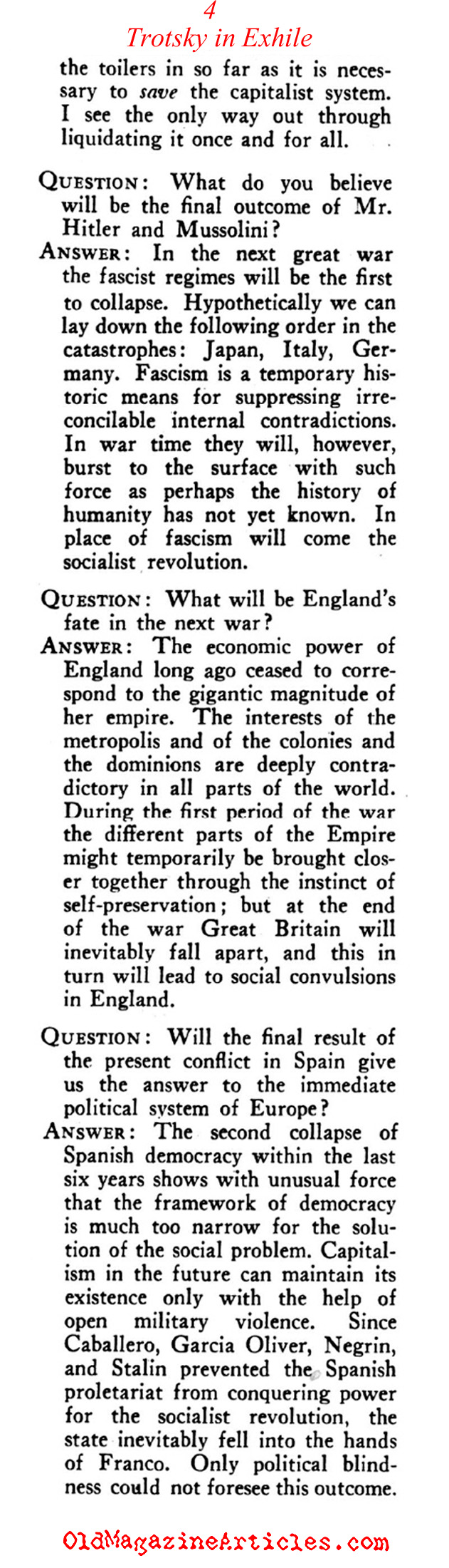 An Interview with Leon Trotsky (Rob Wagner's Script Magazine, 1938)