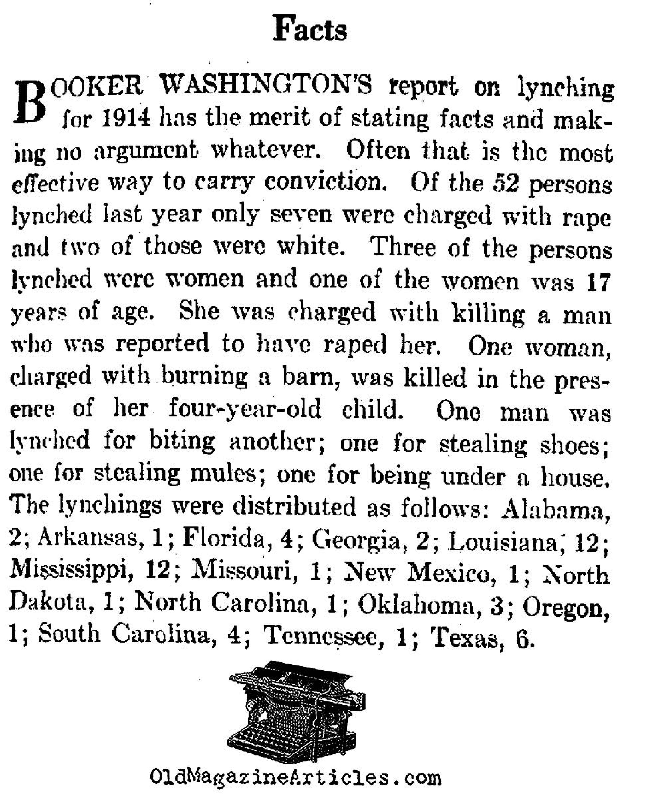 The 1914 Lynchings (Harper's Weekly, 1915)