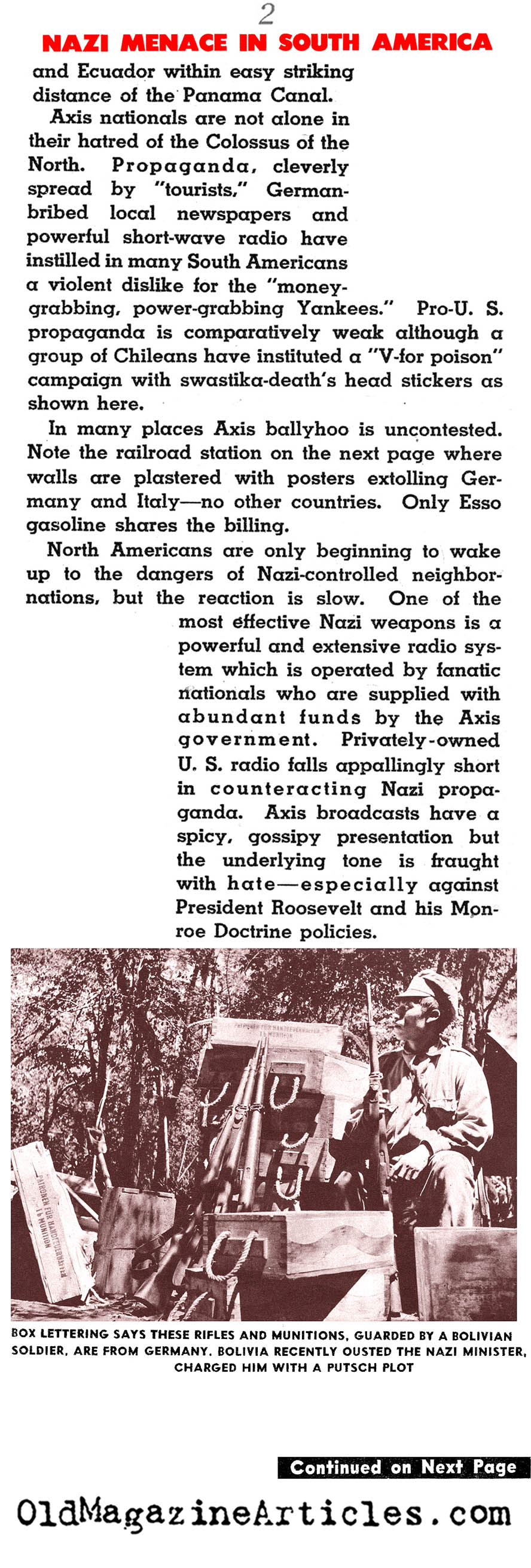 Nazis in Latin America (Spot Magazine, 1941)
