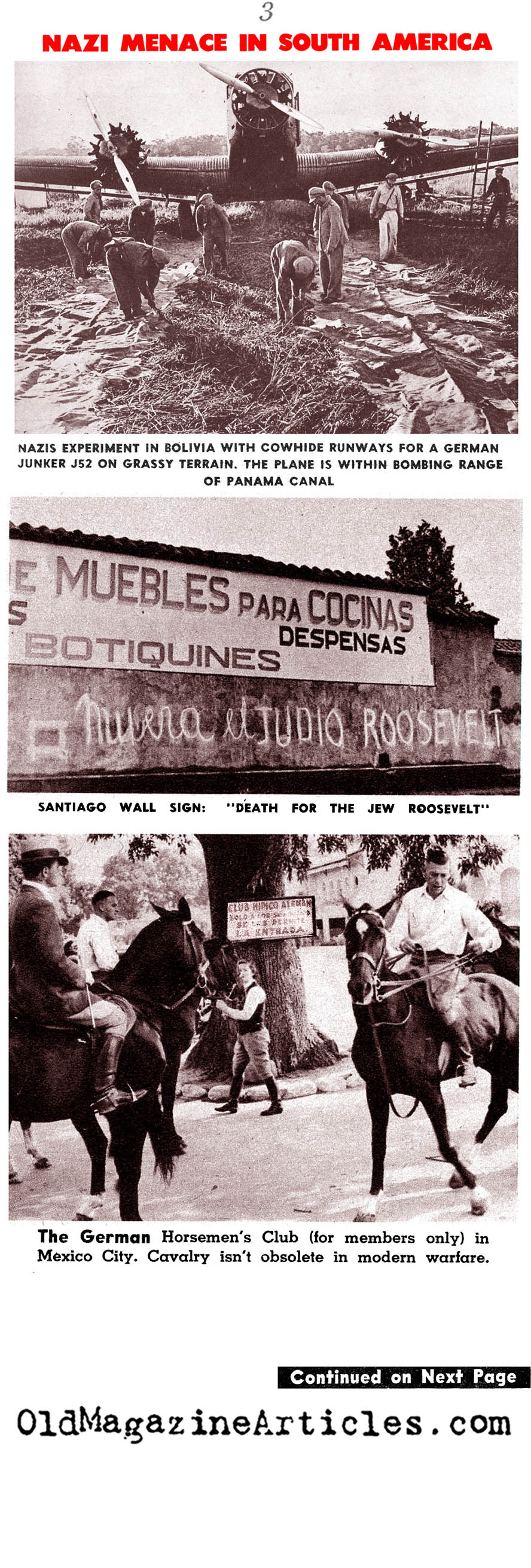 Nazis in Latin America (Spot Magazine, 1941)