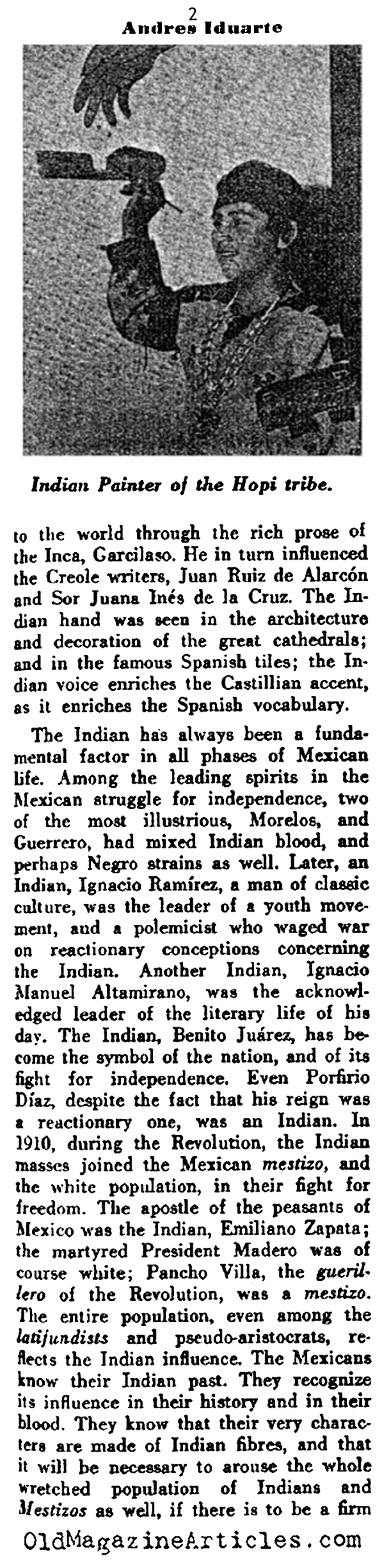 Native Contributions to Latin American Arts  (Direction Magazine, 1941)