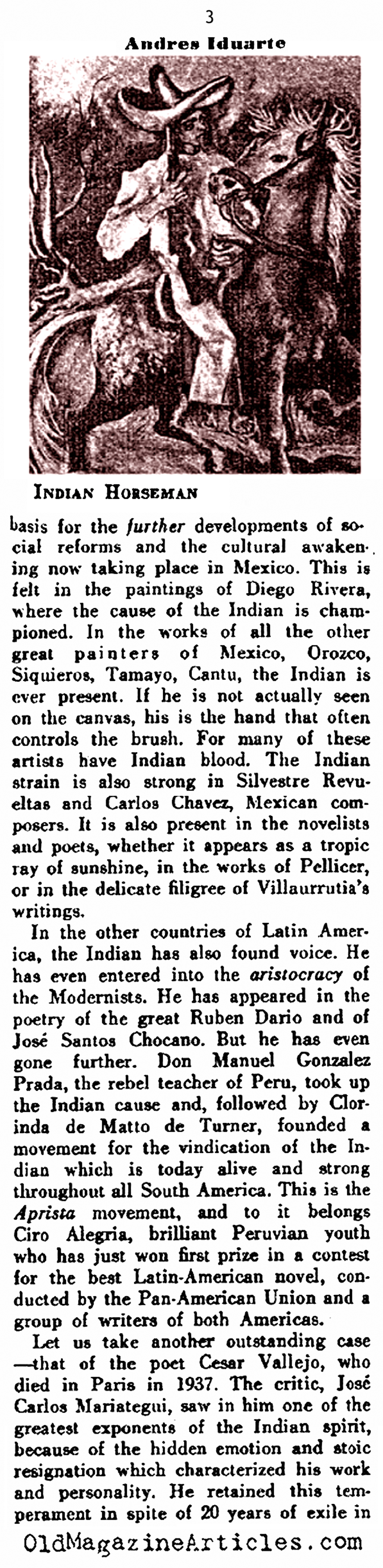 Native Contributions to Latin American Arts  (Direction Magazine, 1941)