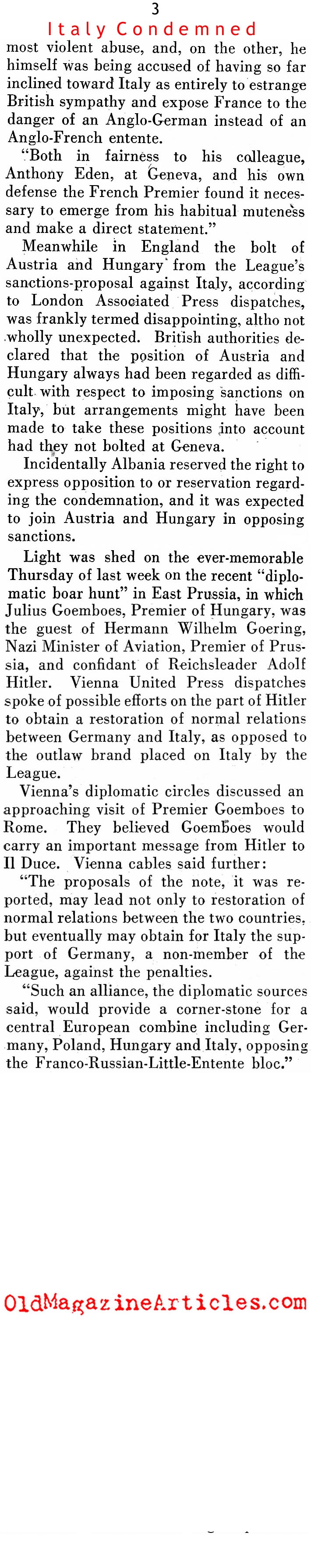 Italy Condemned (Literary Digest, 1935)