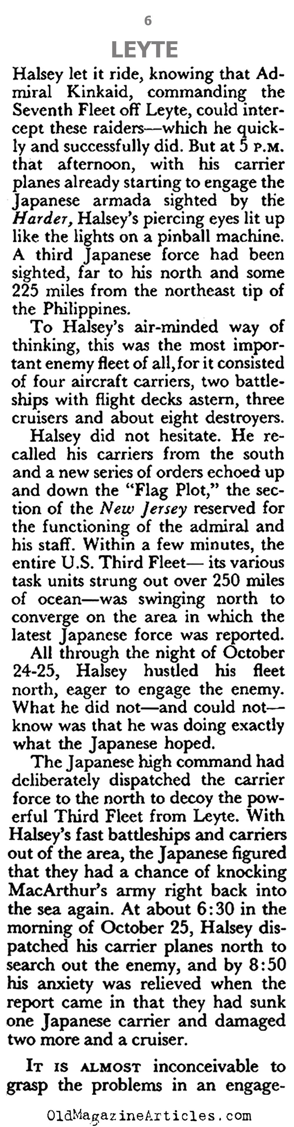 Halsey at Leyte Gulf (Pageant Magazine, 1960)