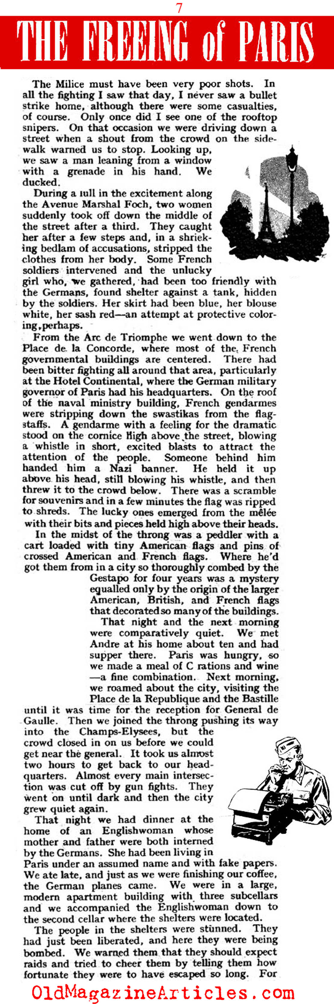 The Liberation of Paris (Yank Magazine, 1944)