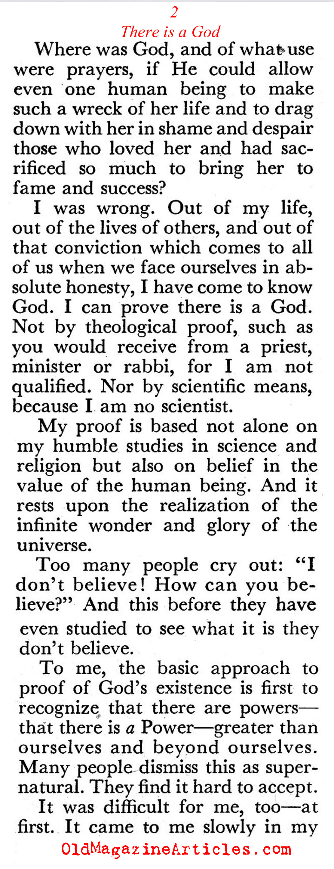 The Conversion of an Atheist (Coronet Magazine, 1955)