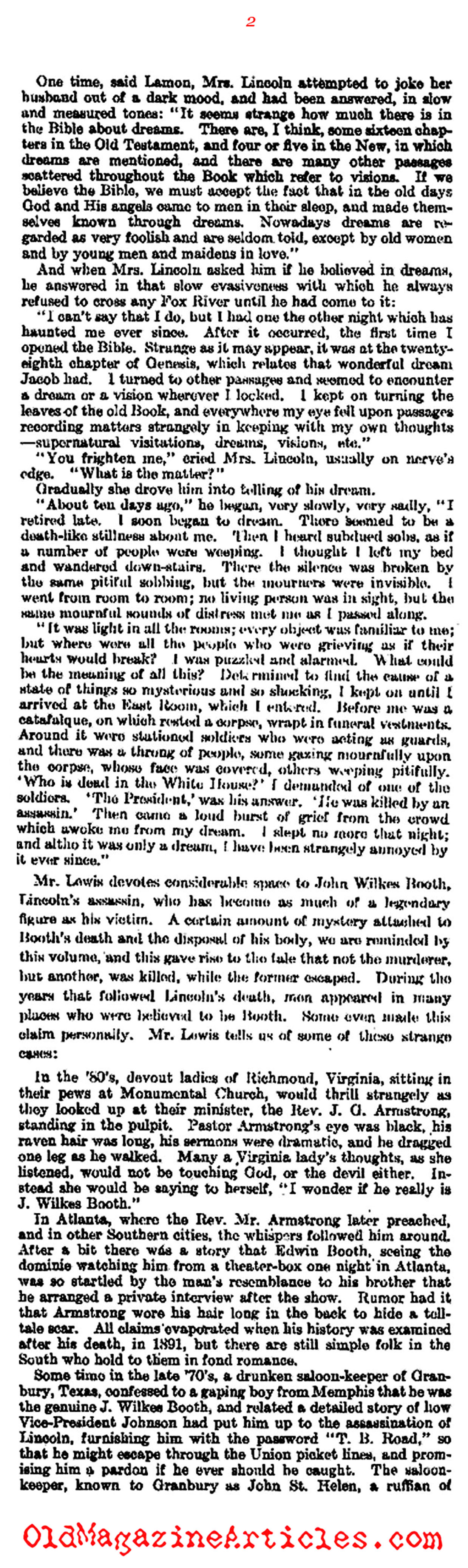 Myths About Lincoln (Literary Digest, 1929)