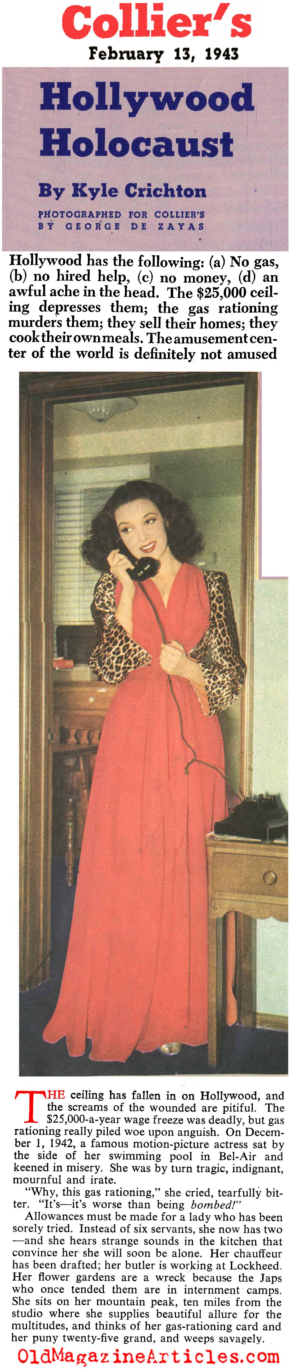 Linda Darnell Downsizes (Collier's Magazine, 1943)