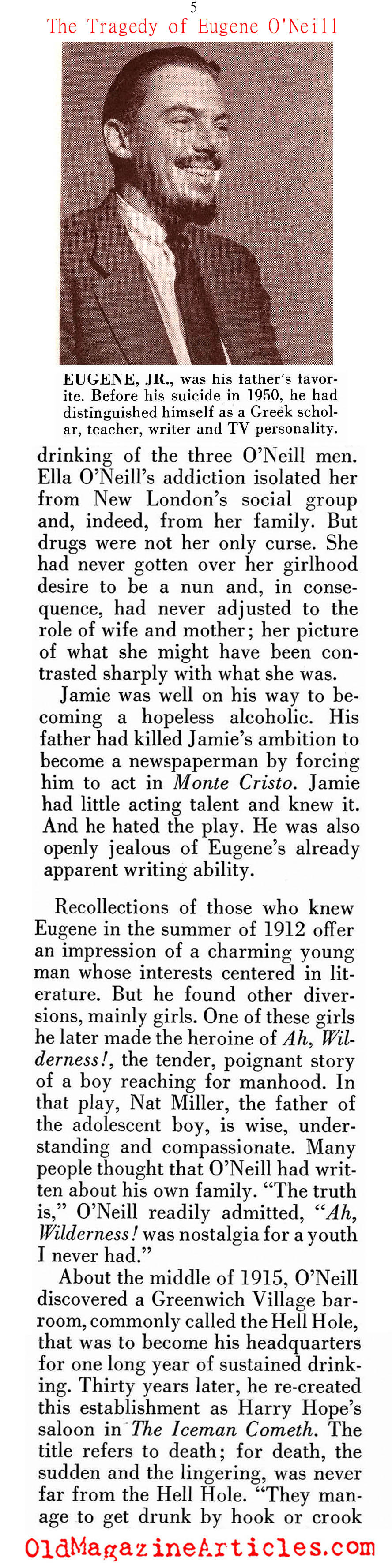 The Tragedy of Eugene O'Neill (Look Magazine, 1959)