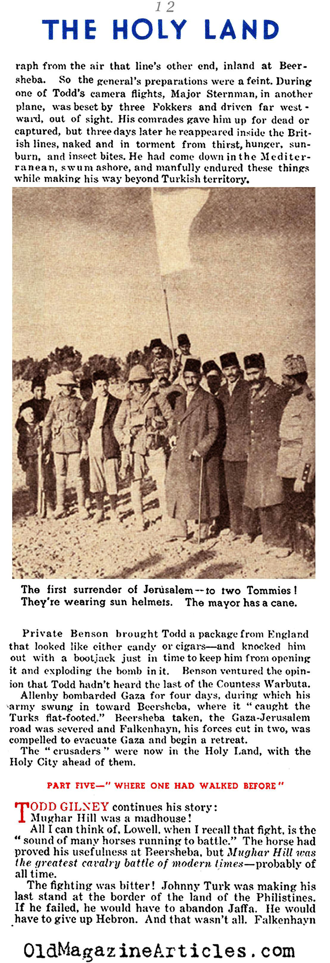 Sinai And Palestine: Allenby's Victory (Liberty Magazine, 1936)
