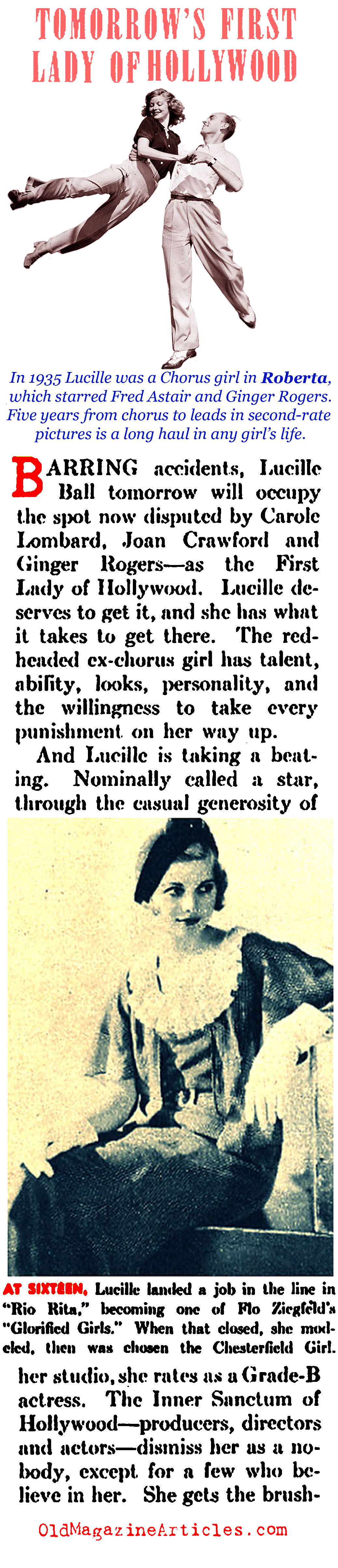 Lucille Ball Gets Noticed (Pic Magazine, 1940)
