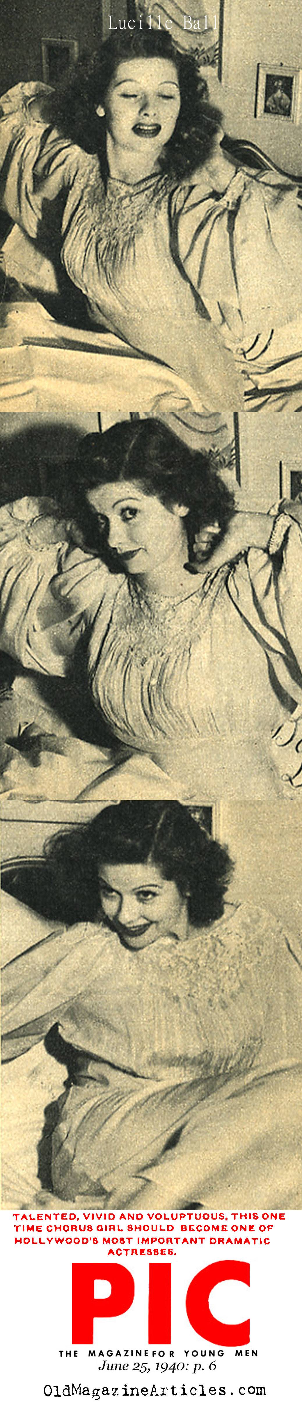 Lucille Ball Gets Noticed (Pic Magazine, 1940)