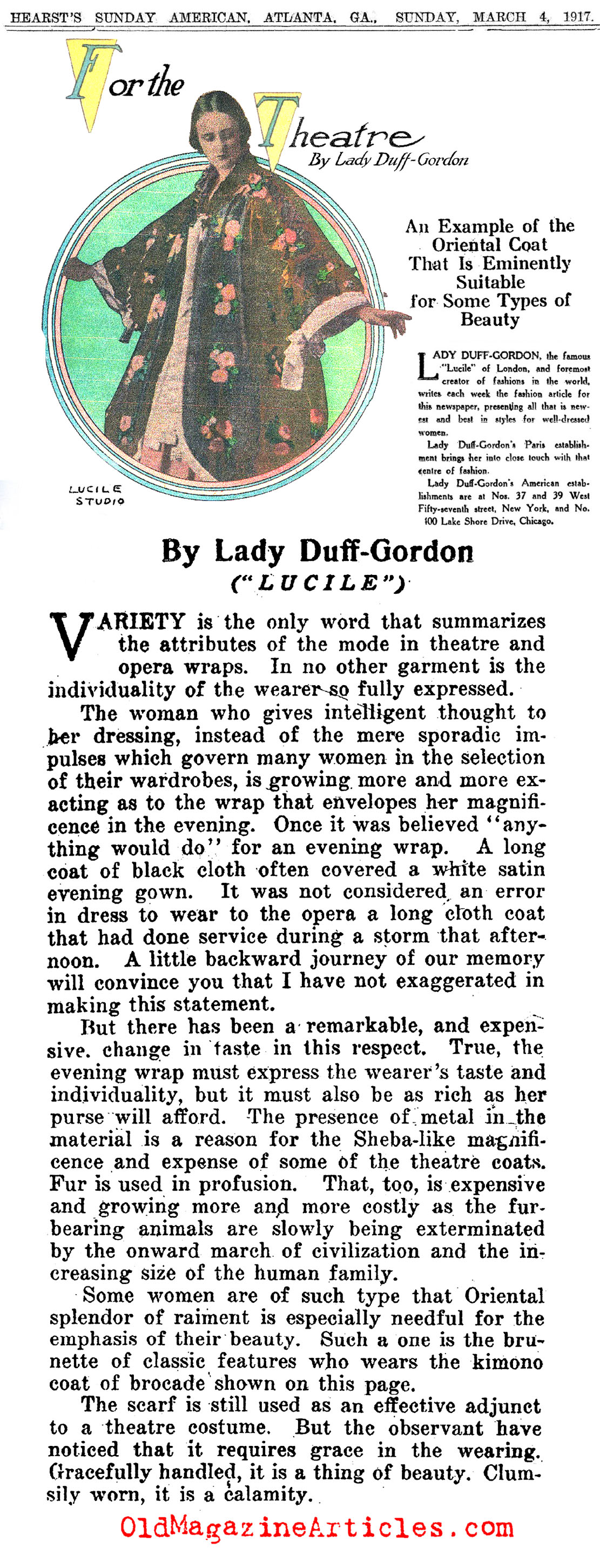 The House of Lucile  (Hearst's Sunday American, 1917)