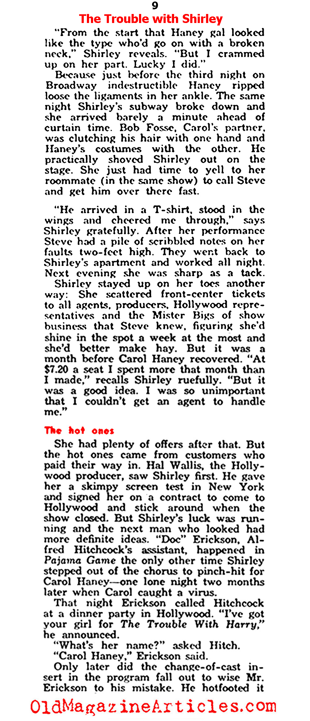 Shirley MacLaine at 22 (Modern Screen, 1956)