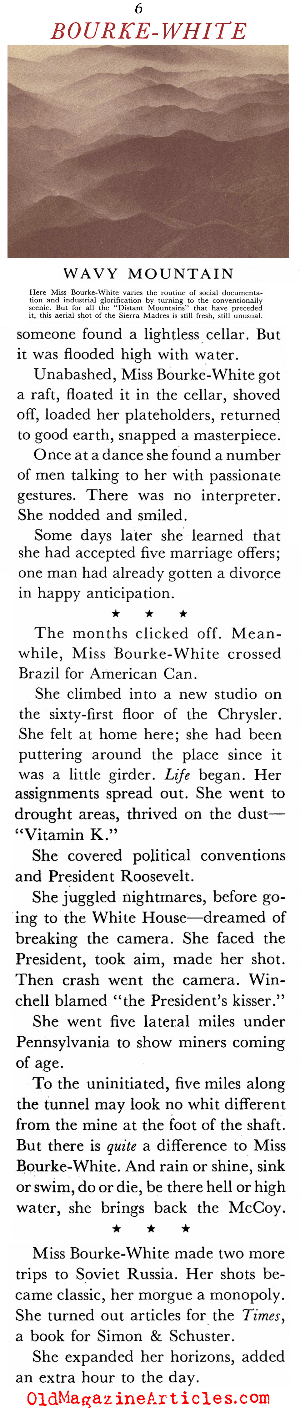 Margaret Bourke-White (Coronet Magazine, 1939)