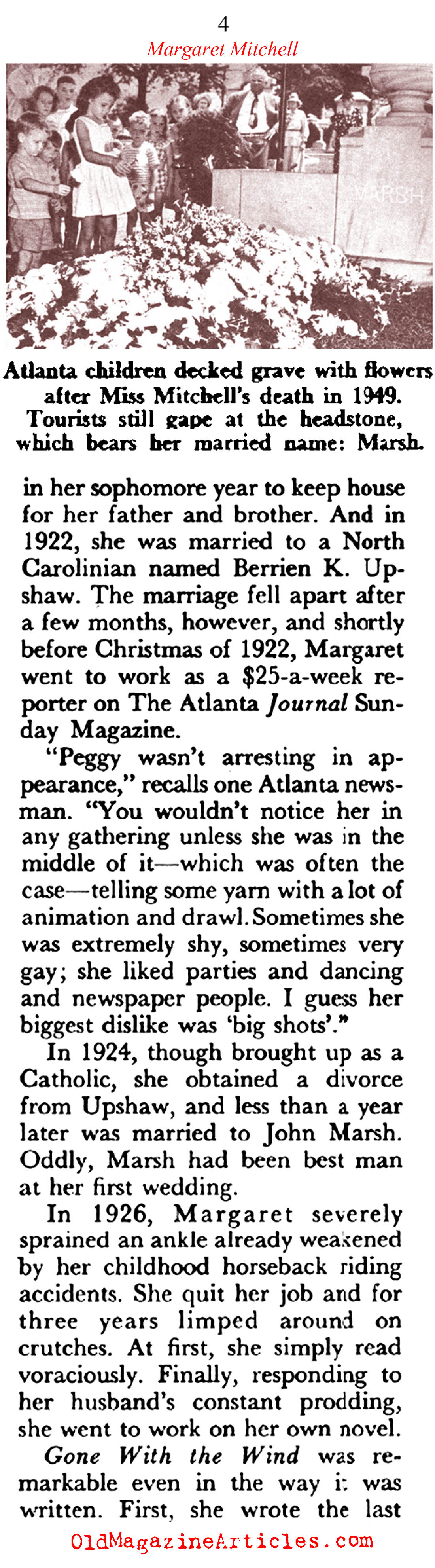 ''The Strange Story Behind GONE WITH THE WIND'' (Coronet Magazine, 1961)